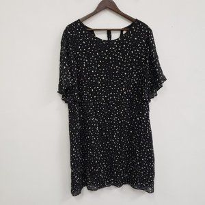 Cloth & Stone Anthropologie Womens Sweetheart Tunic Dress Size XL Black White